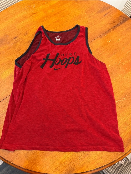 Nike Other - Nike Red 'Hoops' Tank Top with Black Trim - xxl